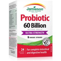 캐나다 자미에슨 유산균 프로바이오틱스 강력 600억 24정 활성 세포 Probiotic, 600억 24베지 캡슐