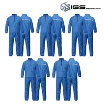 카멜로 작업복 투피스 여름 방진복 메쉬 피스복 K022-M 블루 5세트, XXL