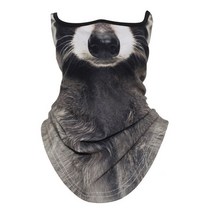 겨울 목 따뜻한 가이 터 양털 두건 고릴라 개 고양이 자전거 스키 스노우 보드 사이클링 반 얼굴 마스크 할로윈 파티 튜브 스카프, Racoon