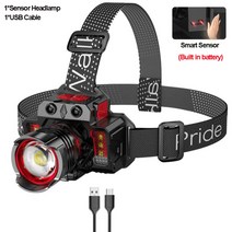600000lm xhp50 유도 헤드 램프 휴대용 led 헤드 라이트 충전식 헤드 손전등 내장 배터리가있는 cob 헤드 램프, a, 내장 배터리, 협력사