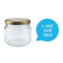 잼병 고추장병 수제청 과일청 유리병 500 24개 1BOX 실링지 수축필름, 뚜껑_화이트+실링지24+수축필름24