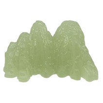 수족관 수영장 데스크탑 정원 조경 장식에 대한 어두운 빛나는 바위 Rockery 돌, 녹색