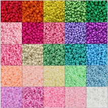 블링비즈 컬러 시드비즈 3mm 4mm 구슬 비즈공예재료 마스크스트랩 반지 팔찌 목걸이 20g, R1 흰색