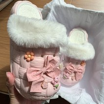 귀여운 짱구 시나모롤 그로밋 디자인 부드러운 층간소음 방지 슬리퍼 실내화 사무실 거실 실내 털 보온 겨울 여름 거실화 커스텀 기능성, AN + 250-255