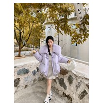 프리미엄 차이나 매듭 패딩 여 숏 한국판 2023 루즈핏 패션에 도톰한 오버사이즈 리얼 폭스 퍼 칼라69212