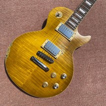 에이지드/릴릭 일렉트릭 기타 니트로 마감 피터 그린 게리 무어 레몬 버스트 바디 & 넥 1 개 프렛 바인딩, 40 인치