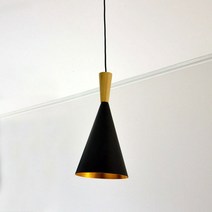 [빛나라닷컴] 톰딕슨 스타일 마일로 펜던트 식탁등, 블랙 + G45 LED 에디슨전구 4W (전구색) 포함