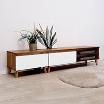 [천삼백케이] [우아미아이] [우아미가구]아스미 거실장 세트 오픈형, 화이트