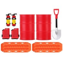 INJORA118 124 RC 크롤러 자동차 TRX4M SCX24 FCX24 Enduro24 용 연료 탱크 쇼블 오일 드럼 성형 장식, Combo Pack F