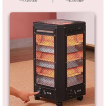 오방난로 가정용열풍기 스토브 가정용전기난로 가정용난로, 골드 럭셔리 모델 (화상 방지손잡이상부 4개 튜브)