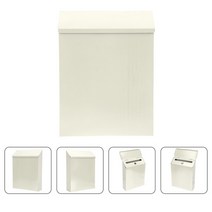 무인 택배함 택배보관함 우편함 소박한 외부 문자 디자인 빈티지 주석 아연 도금 장식 컬렉션 상자 우편, 01 White