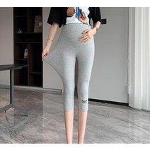 키작녀임부복 임산부원피스 수유나시 출산 여름 옷 무릎 길이 임산부 레깅스 저층 코튼 바지 패션 패치 워