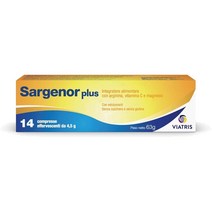 Sargenor 아르기닌 비타민 C 및 마그네슘을 기반으로 한 Sargenor Plus 식품 보조제 14 개의 발포성 정제 63 Gr, 5개