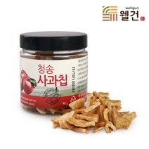 [웰건] [청송명월] 과일칩 아이들간식 영양간식 청송사과칩 40g, 1개