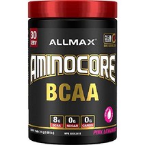 올맥스 아미노코어 BCAAS 8g 100 순수 아미노산 맛선택, 핑크 레모네이드, 315g (1 팩)