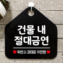 제제데코 휴일 영업중 부재 외출중 매장 사무실 화장실 흡연 금연 안내판 안내표지판 제작주문 팻말 285건물내절대금연 오각20cm, 285건물내절대금연 오각형 단면(포맥스 블랙+문구 화이트), 1개