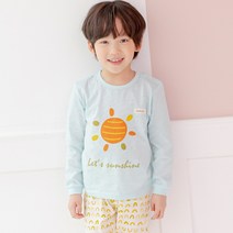 더미누 더미누 햇님블루 무형광 자가드편면 긴팔 실내복