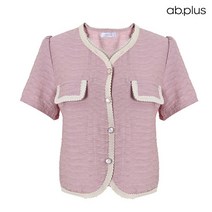 에이비플러스 ab.plus 브이넥 배색 포인트 블라우스 (LSX2MB94A)