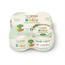 상하목장 유기농 베이비 요구르트 (사과&당근) 85Gx4입, 옵션2 - 신선포장 (아이스박스포장)