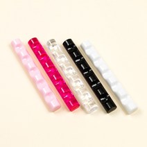 브러시 거치대 핑크 일자형, 투명