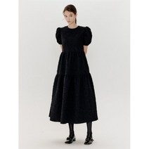 ROSE PATTERN MAXI DRESS_BLACK