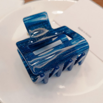 수스다 셀룰로오스 스퀘어마블링 올림머리 집게핀 헤어핀