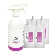 차아염소산수 리빙럽 살균소독수 스프레이 500ml, 리빙럽 본품+리필4