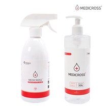 메디크로스 소독수 500ml 손소독제 500ml 손소독겔 의약외품, 1세트