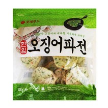 롯데 한입 오징어 파전 500g/냉동 에어프라이어 부침개 전 전통주 막걸리 안주 야식 반찬 간식, 1봉지