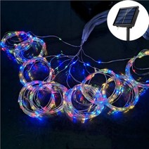 태양열 USB Led 커튼 라이트 갈런드 스트링 크리스마스 패어리 3M 야외 IP65 실내 조명 마당 정원 파티 웨딩 데코, Solar Colorful_3MX1M 100 LED
