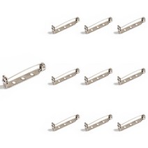 민화샵 일자 원형 브로치 뱃지 핀 만들기 재료 부자재 10개입, 고급일자 32mm UCMOC0112