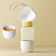 야외 여행 반려동물 물컵 강아지 산책 물통 대형견 소형견 휴대용 물컵, 하얀색