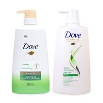 도브 스킬프 너리싱 샴푸 680ml + 컨디셔너 660ml, 단품
