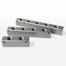 에어커플러 에어호스 니플 원터치 25x20mm 14 bsp female 공압 피팅 퀵 커넥터 가스 분배기 매니폴드 스플리터 알루미늄 블록 공기 압축기, 2방향 4포트