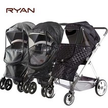 리안 디럭스/절충형/휴대용 솔로 스핀 그램플러스 유모차 방풍 방한 레인커버 모기장, 07.하삐 디럭스 방한커버