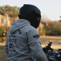 스트릿아머 하이웨이6 스타디움 자켓 그레이 오토바이 퍼스널모빌리티 전동스쿠터 킥보드 후드집업(GRAY/NAVY), NAVY