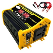캠핑발전기 4000W 전원 인버터 12V 110/220V 50W 태양 전지 패널 60A 컨트롤러 비상 광 발전기 배터리 충전 USB 출력, 4000W Inverter only, 12V to 110V inverter