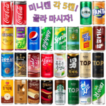 음료수 캔음료 각5캔 골라담기 /탄산음료/과채/과즙/착즙/업소용/소캔/미니캔/콜라, 선택4. 칠성사이다 190ml 5캔