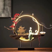 탁상용 인센스틱홀더 홈인테리어 레트로 캔들홀더, 9.왕정호등불원왕정호등불원-홍매(장기)가역류향을보냅니다