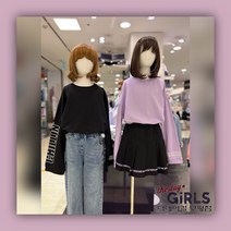 [더데이걸] 봄가을 *이월세일* 언발 레터 박시 티셔츠 @루즈핏 @긴팔티 TGLA21803_2001아울렛 부평점