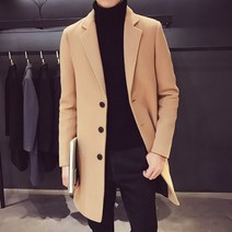 남자 코트 2021 패션 남성 울 블렌드 남성 캐주얼 비즈니스 트렌치 코트 남성 레저 오버 코트 남성 펑크 스타일 블렌드 더스트 코트 자켓 26