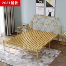 케이로 북유럽풍침대 침대프레임 싱글침대프레임 빈티지침대 골드인테리어 엔틱침대 싱글침대 더블침대, 골드플랫베드테일(용골플레이트)