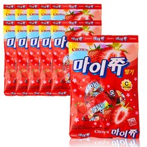 크라운 마이쮸 딸기 필로우 92g x10봉 / 마이쥬