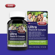 노블 울트라 비타민B 컴플렉스 90정 비군 영양제 티아민 시아노코 메코 발라민 리보플라빈, 1박스+1박스 (6개월분)