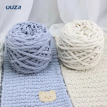 OUZR 스카프 털실 뭉치를 짜다, 붉은색, 5