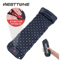 야외 슬리핑 패드 캠핑 공기주입 매트리스 내장 펌프 초경량 에어 쿠션 여행 하이킹을 위한 헤드레스트와 여행 매트, Camouflage