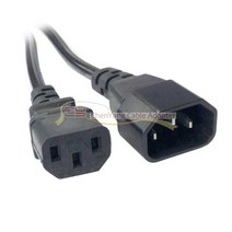 IEC C14 C13 연장 코드 3m 5m UPS 케이블 320 전원 20cm 5M PC 컴퓨터 모니터 DMX DJ 무대 조명, Black