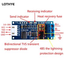 와이파이 모듈 TTL 직렬 포트RS485 컨버터 보드 모듈 하드웨어 Arduino 마이크로 컨트롤러 용 자동 제어, 한개옵션0