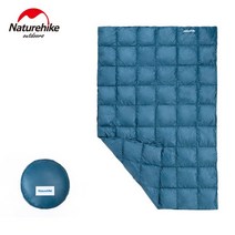 극동계침낭 오리털침낭 군용침낭 백패킹 동계 캠핑 2인용 Naturehike goose down quilt splicable 휴대용 초경량 항공기 다운 담요 야외 여행 사무실, 파란색