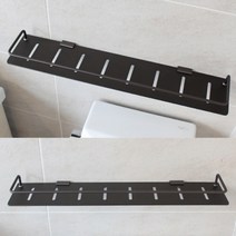 EM_블랙 알루미늄 욕실일자선반 60CM 국산 화장실 선반 욕실정리대 욕실용품 욕실장 욕실